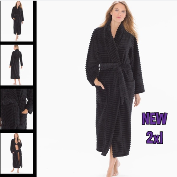 Soma Other - Black Long Robe Soma Luxe Plush XXL 2X ORIG $88